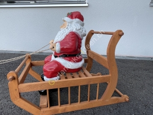 2 Rentiere mit Weihnachtsmann Schlitten 