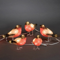 Lebensgrosse LED Rotkehlchen beleuchtet