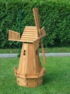 Achteckige Solar Windmühle  150 cm hoch