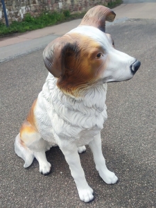 Australian Shepherd Deko-Hundefigur, sitzend, 70 cm hoch 4