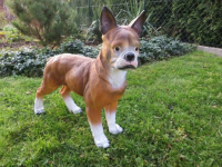 Boston-Terrier Figur braun stehend, 60 cm lang 