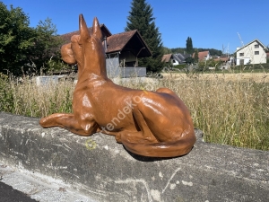 Lebensgrosse Figur - Deutsche Deko Dogge  94 cm lang