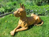 Lebensgrosse Figur - Deutsche Dogge, lebensecht, liegend 