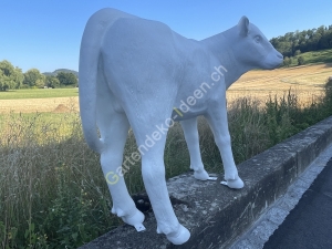 Deko Kalbfigur lebensgross - weiss   5