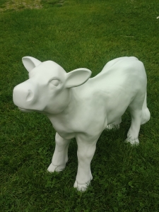Deko Kalb Figur, weiss grundiert, zum selber bemalen, ideal für Kindergeburtstag