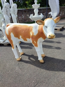 Deko Kalb Gartenfigur lebensgross S1