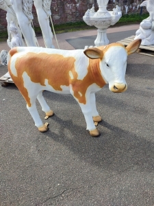 Deko Kalb Gartenfigur lebensgross S3