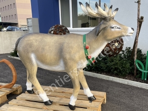 Deko Rentier lebensgross XXL Weihnachtsdeko 2