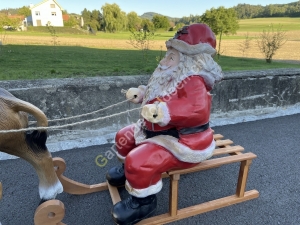 Samichlaus mit Esel und Schlitten 140 cm 4