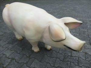 Deko Schwein lebensgross XXL 3