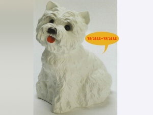Westie Dekohund mit Bewegungssensor, bellt, 22 cm hoch 4