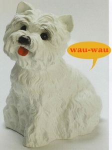Westie Dekohund mit Bewegungssensor, bellt, 22 cm hoch 2