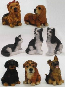 8 Teiliges Deko Set Katzen- und Hundefiguren für draussen und drinnen 1