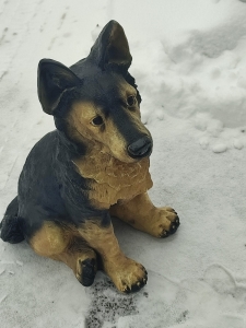 Deutscher Schäferhund Welpe Hundefigur, 60 cm hoch 1