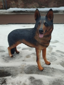 Deutscher Schäferhund Dekofigur, stehend, 90 cm hoch