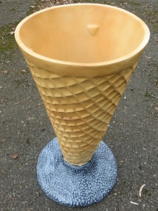 Eis Abfalleimer, Glace mit Schlag, 165 cm hoch 3