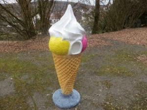 Eis Abfalleimer, Glace mit Schlag, 165 cm hoch 4