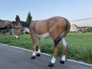 Deko Esel Gartenfigur lebensgross 