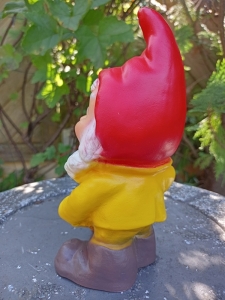 Kleiner Gartenzwerg mit Fisch, 20 cm hoch 4