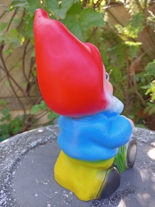 Gartenzwerg am Rasen mähen, 20 cm hoch 5