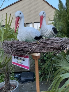 XXL Geburtstafel Storch zur Geburt auf Ständer 3