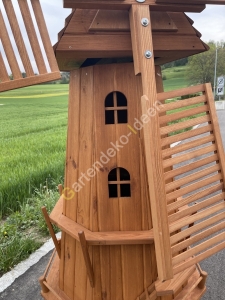 XXL Windmühle mit Solarbeleuchtung