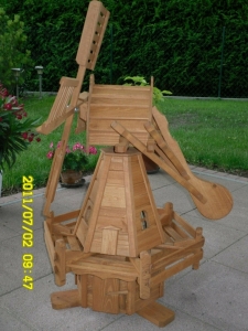 Holländer Windmühle mit Solar, 100 cm hoch