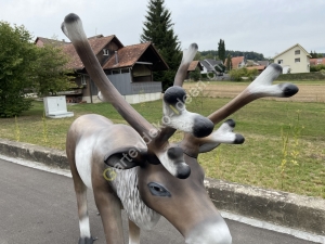 XXL  Weihnachtsdeko Rentier Deko lebensgross 4