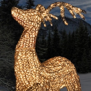 XXL LED Rentier das geht, beleuchtet, 120 cm hoch