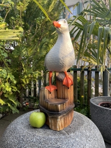 Deko Möwe Gartenfigur, Vorderansicht