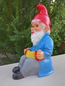 Musiker- Gartenzwerg mit Handorgel, 35 cm hoch 1