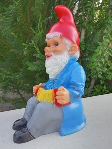 Musiker- Gartenzwerg mit Handorgel, 35 cm hoch 7