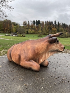 Ochse Gartenfigur, Seitenansicht rechts