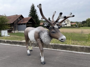 Lebensgrosses Deko Rentier für Weihnachten seite