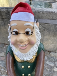 Weihnachtselfe mit Rudolf Rentier Figur 2