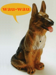 Bellender Schäferhund mit Bewegungssensor, 38 cm hoch 1