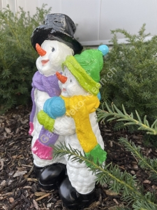 Schneemann Deko Figur süsses Pärchen