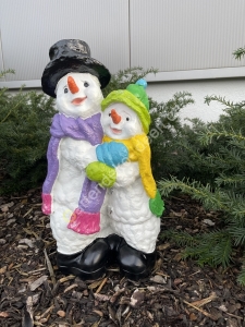 Kleine Schneemann Deko Figur 44 cm klein