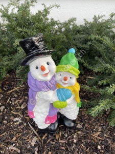 Kleine Schneemann Deko Figur süsses Pärchen,