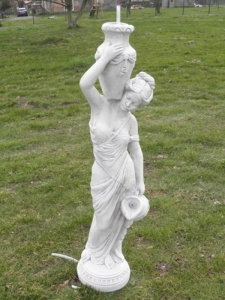 Stein Statue Garten 132cm, von vorne-rechts