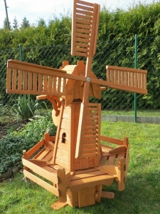 Solar LED Windmühle holländischer Bauart, 145 cm