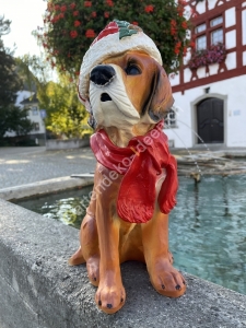 Weihnachtsdeko Deko Figur Hund