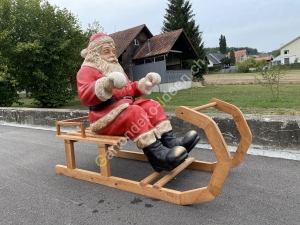 Weihnachtsschlitten Weihnachtsmann mit Schlitten XXL 2