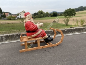 Weihnachtsmann mit Schlitten XXL