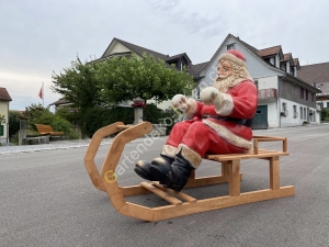 Weihnachtsmann mit Schlitten XXL für draussen