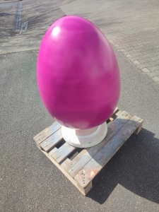 XL Osterei, gross, mit Ständer, Autolack, 90 cm hoch